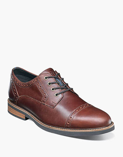 Overland Cap Toe Oxford in Rust for $130.00