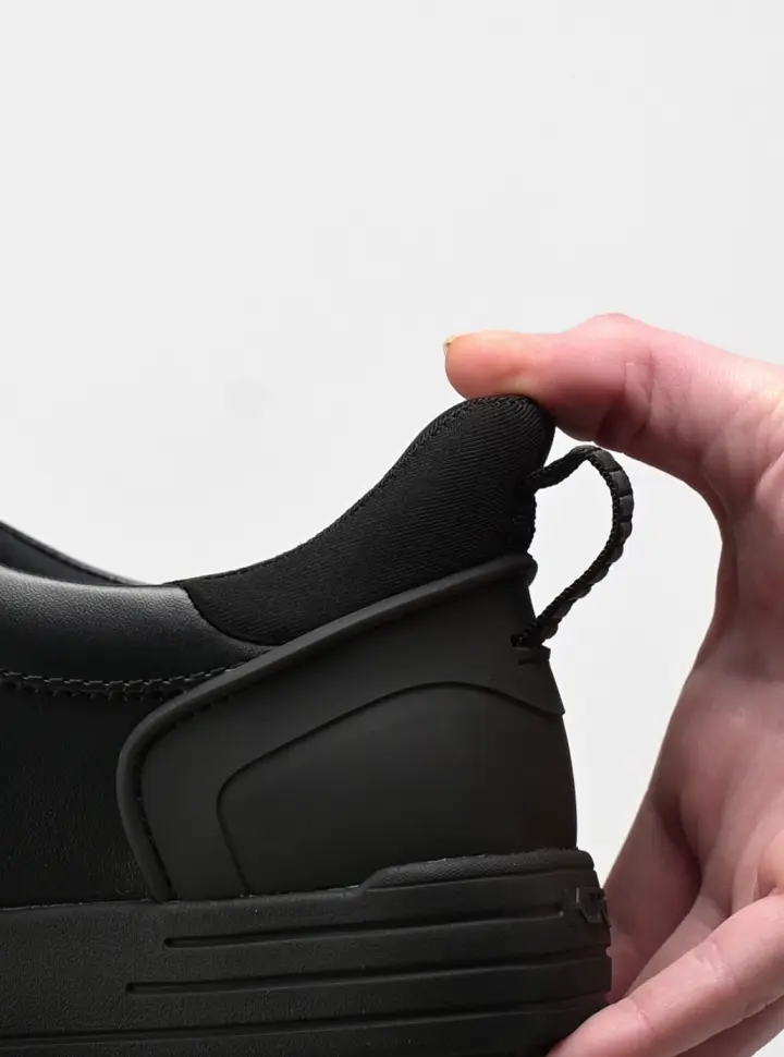 Gif features the Nunn Bush work sole on the KORE Work City Walk EZ Moc Toe Slip On.