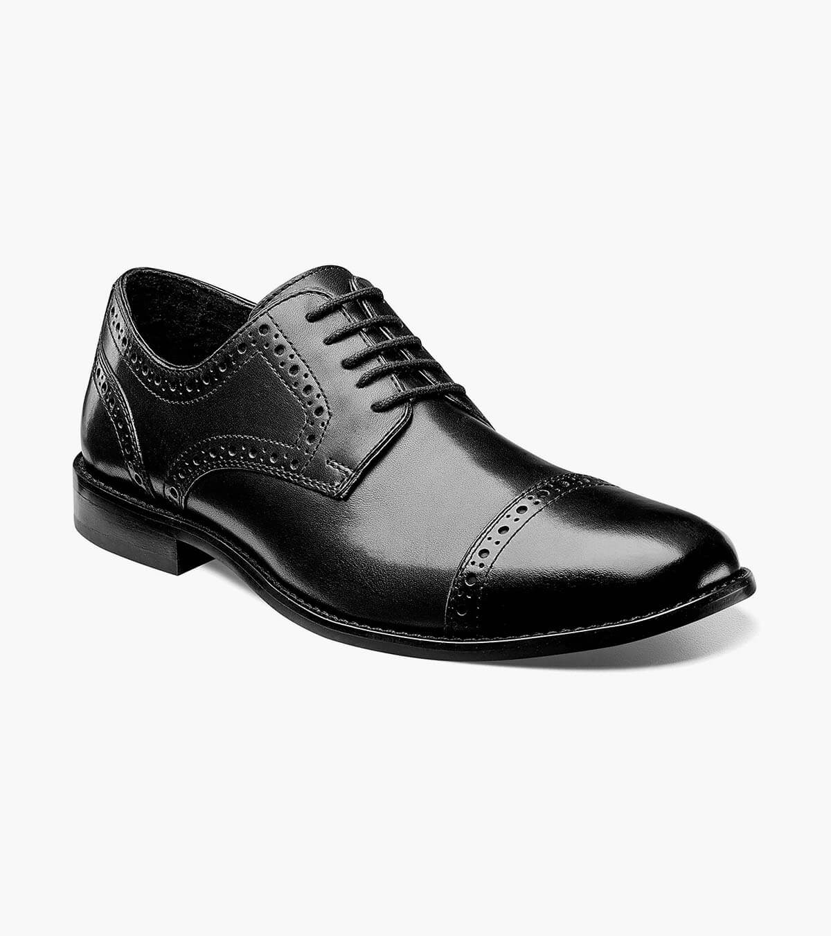 Nunn Bush Norcross Comfort Gel Men's Black Oxford Leather Shoes 84526-001 