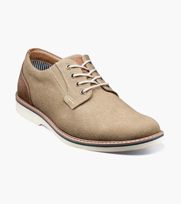 Barklay Canvas Plain Toe Oxford Men’s Dress Shoes | Nunnbush.com