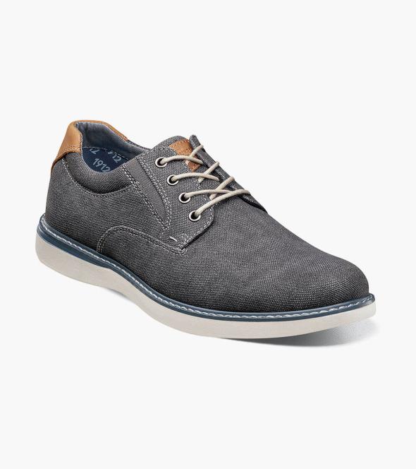 Nunn Bush Shoes Bayridge Canvas Plain Toe Oxford Cement Canvas Size 7.5