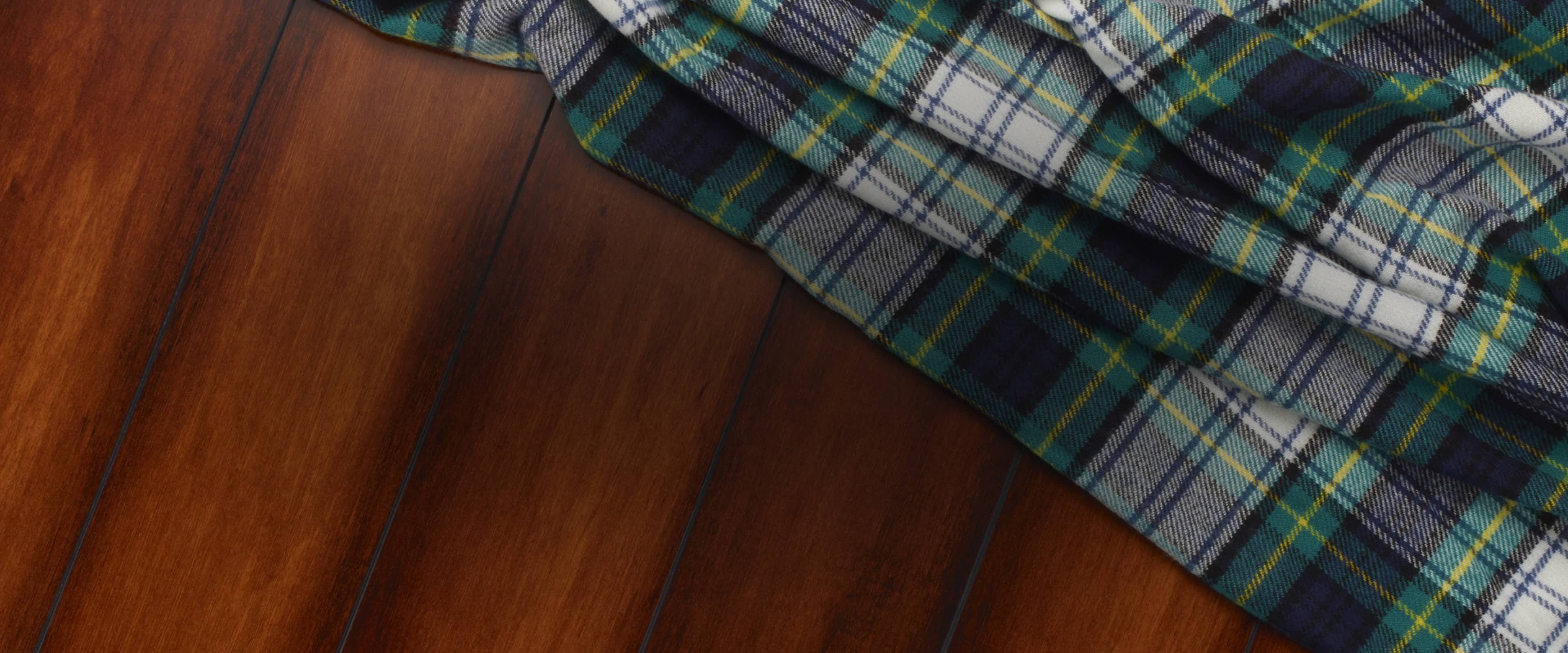 Buy one, get one 50% off featuring a flannel background.