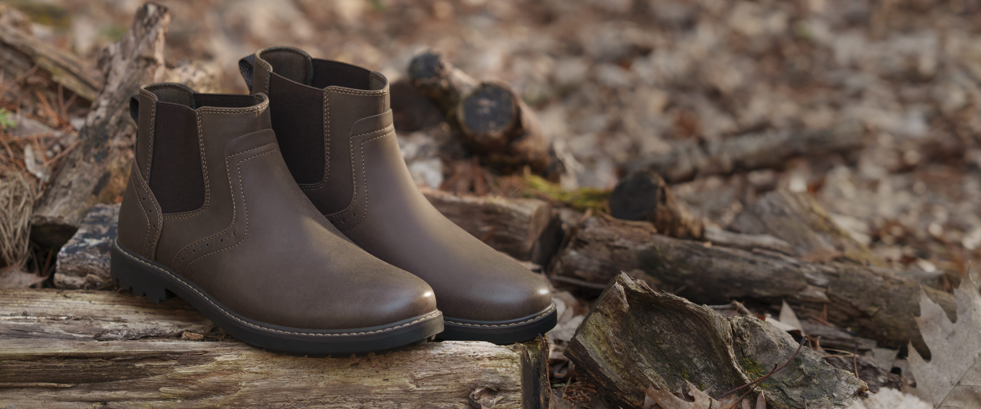 Shop Nunn Bush new arrivals featuring the Delton Chelsea boot in the woods.