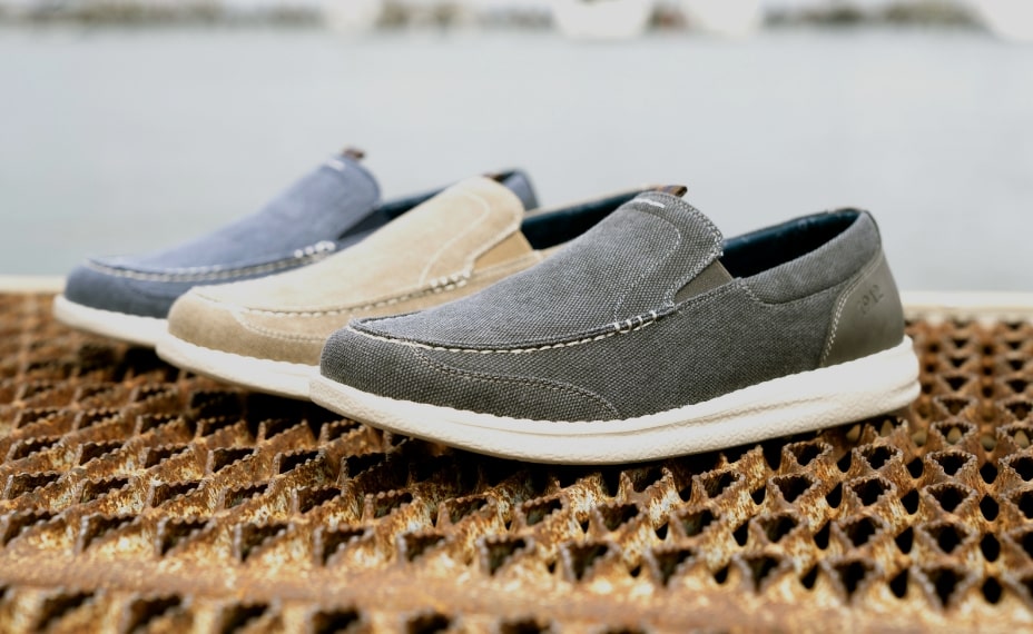Click to shop Nunn Bush casual styles. Image features the Brewski.