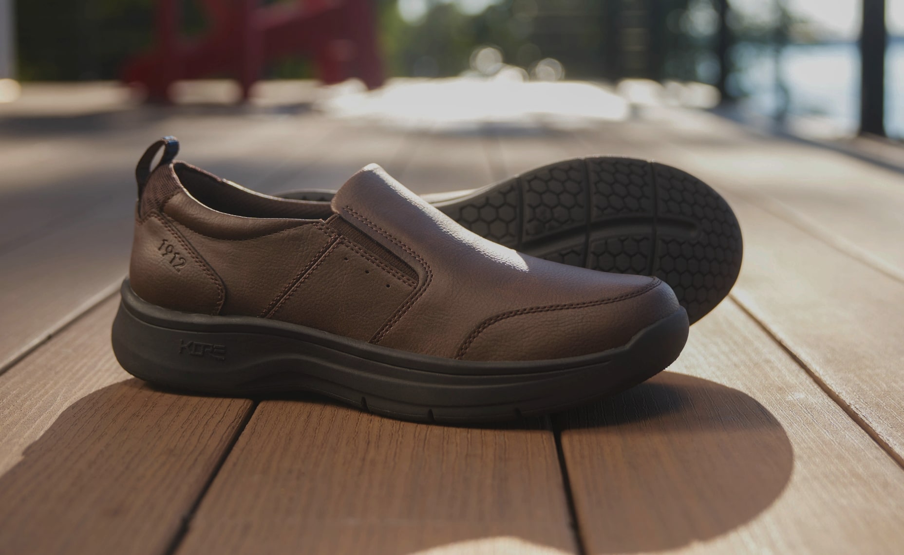 Click to shop Nunn Bush comfort styles. Image features the Kore Elevate. 