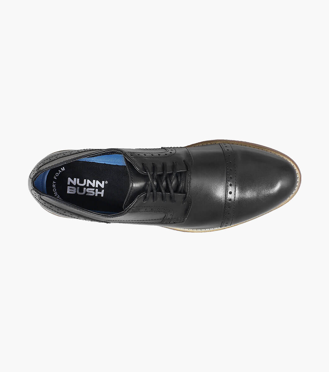 Nunn Bush Shoes Middleton Cap Toe Oxford Black Size 11.5