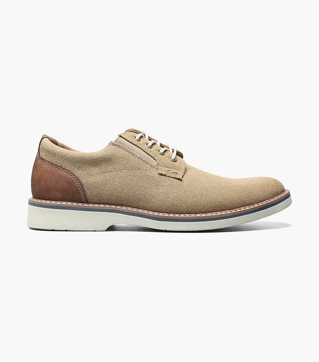 Barklay Canvas Plain Toe Oxford Men’s Dress Shoes | Nunnbush.com