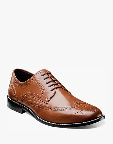 Nelson Wingtip Oxford in Cognac for $140.00