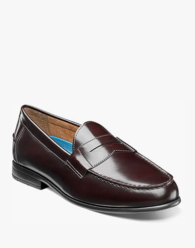 Drexel Moc Toe Penny Loafer in Burgundy for $140.00