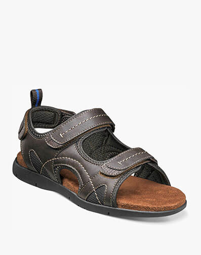 Rio Grande Three Strap Sandal in Brown for $69.99