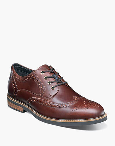 Oakdale Wingtip Oxford in Rust for $130.00