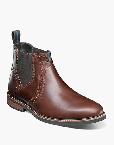 Otis Plain Toe Chelsea Boot Rust