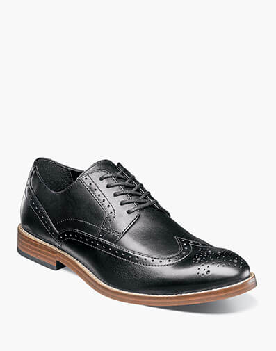 Middleton Wingtip Oxford in Black for $130.00