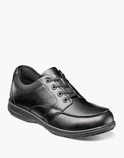 The featured product is the Stefan Moc Toe Oxford in Black.