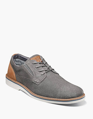 Barklay Plain Toe Oxford in Gray for $120.00