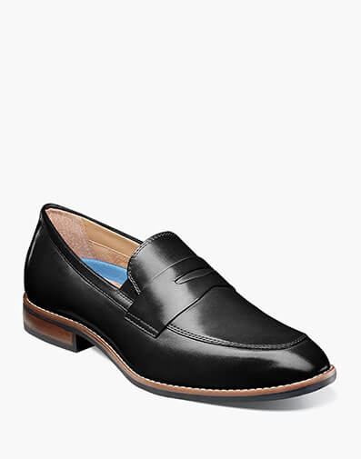 Fifth Ave Flex Moc Toe Penny Slip On in Black for $130.00