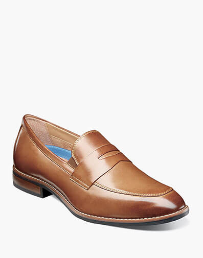 Fifth Ave Flex Moc Toe Penny Slip On in Cognac for $130.00