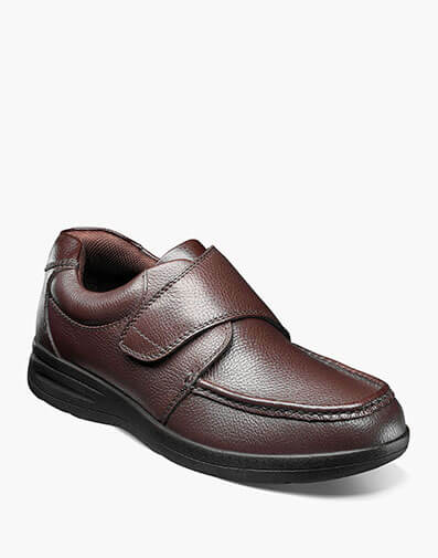 Cam Moc Toe Strap in Brown Tumbled for $140.00