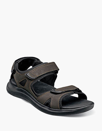 Rio Vista Three Strap River Sandal in Brown for $69.90