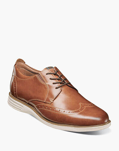 New Haven Wingtip Oxford in Cognac Multi for $135.00
