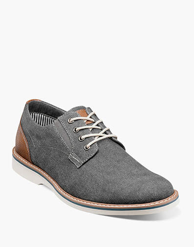 Barklay Canvas Plain Toe Oxford in Gunmetal for $100.00