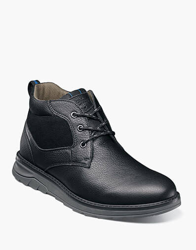 Luxor Plain Toe Chukka in Black Tumbled for $145.00