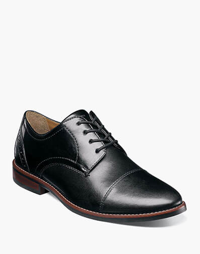 Fifth Ward Flex Cap Straight Toe Oxford in Black for $135.00