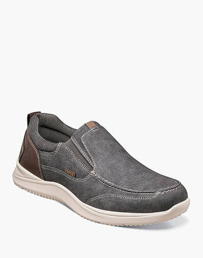 Conway Canvas Moc Toe Slip On in Gunmetal for $100.00