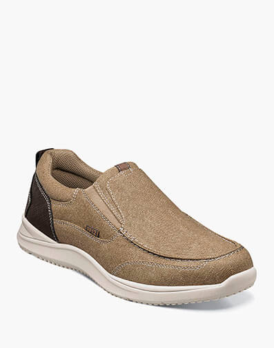 Conway Canvas Moc Toe Slip On in Khaki for $54.90