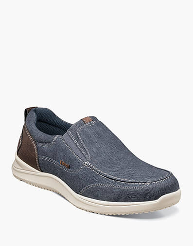 Conway Canvas Moc Toe Slip On in Blue Denim for $54.90