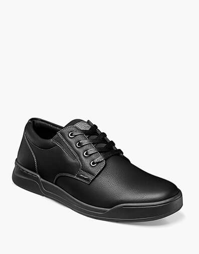 Tour Work Plain Toe Oxford in Black Smooth for $115.00