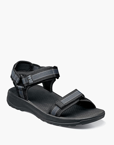 Huck Sport Three Strap Sandal in Black Multi for $79.95