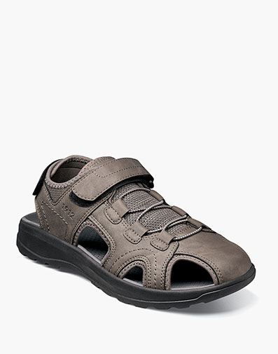 Huck Sport Closed Toe Fisherman Sandal in Charcoal for $110.00