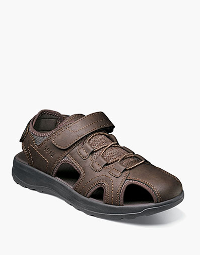 Huck Sport Closed Toe Fisherman Sandal in Brown for $110.00