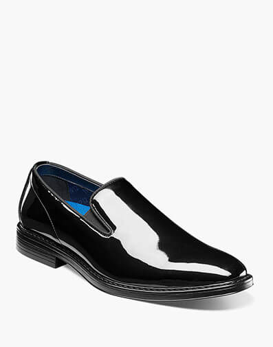 Centro Formal Flex Plain Toe Slip On in Black Patent for $100.00