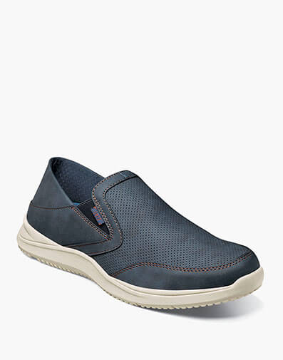 Conway EZ Moc Toe Slip On Navy Multi