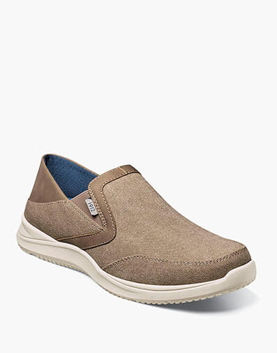Conway EZ Canvas Moc Toe Slip On Stone
