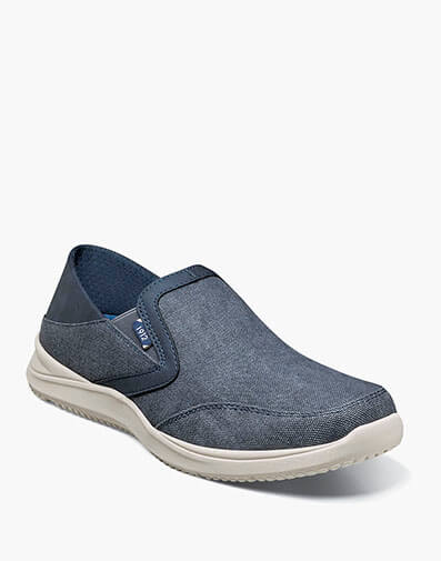 Conway EZ Canvas Moc Toe Slip On in Navy for $69.95