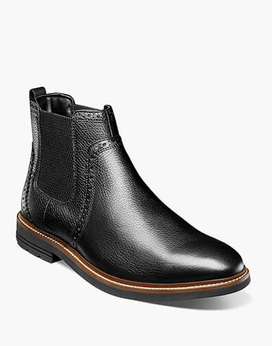 Otis II Plain Toe Chelsea in Black Tumbled for $170.00