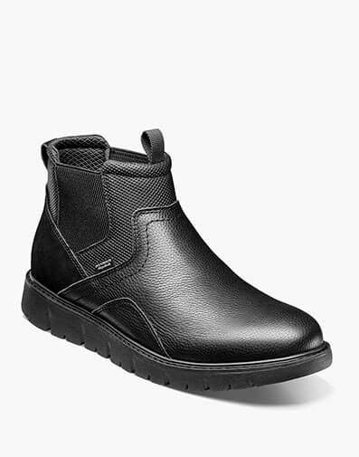 Karnak Plain Toe Chelsea Boot in Black Tumbled for $150.00