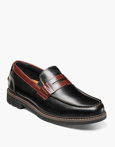 Odin II Moc Toe Penny Loafer in Black Multi for $150.00
