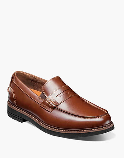Odin II Moc Toe Penny Loafer in Cognac for $150.00