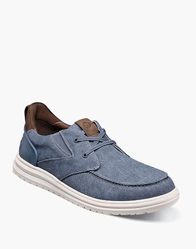 Brew City EZ Hands Free Canvas Lace Moc Toe Slip On in Navy Multi for $100.00