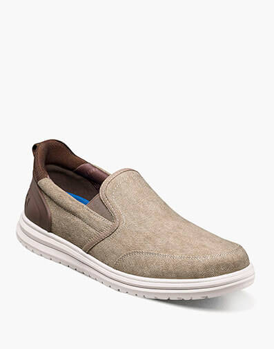 Brew City EZ Hands Free Canvas Moc Toe Slip On in Stone Multi for $100.00