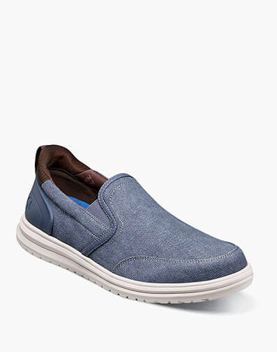 Brew City EZ Hands Free Canvas Moc Toe Slip On in Navy Multi for $100.00