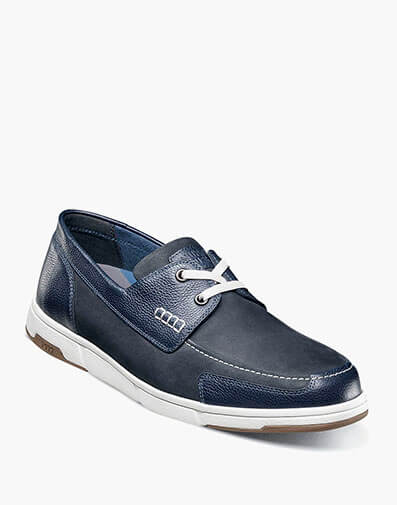 Luca Moc Toe Boat Shoe Navy Multi