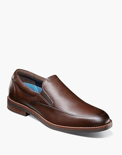 Fitz Flex Moc Toe Venetian Slip On in Brown Tumbled for $140.00
