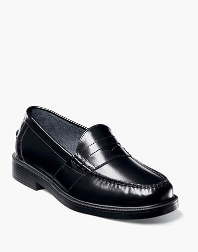 Lincoln Moc Toe Penny Loafer in Black for $130.00